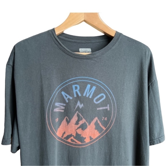 Marmot Men’s Organic Cotton Grey Graphic Logo TShirt, Size XXL - Picture 3 of 7